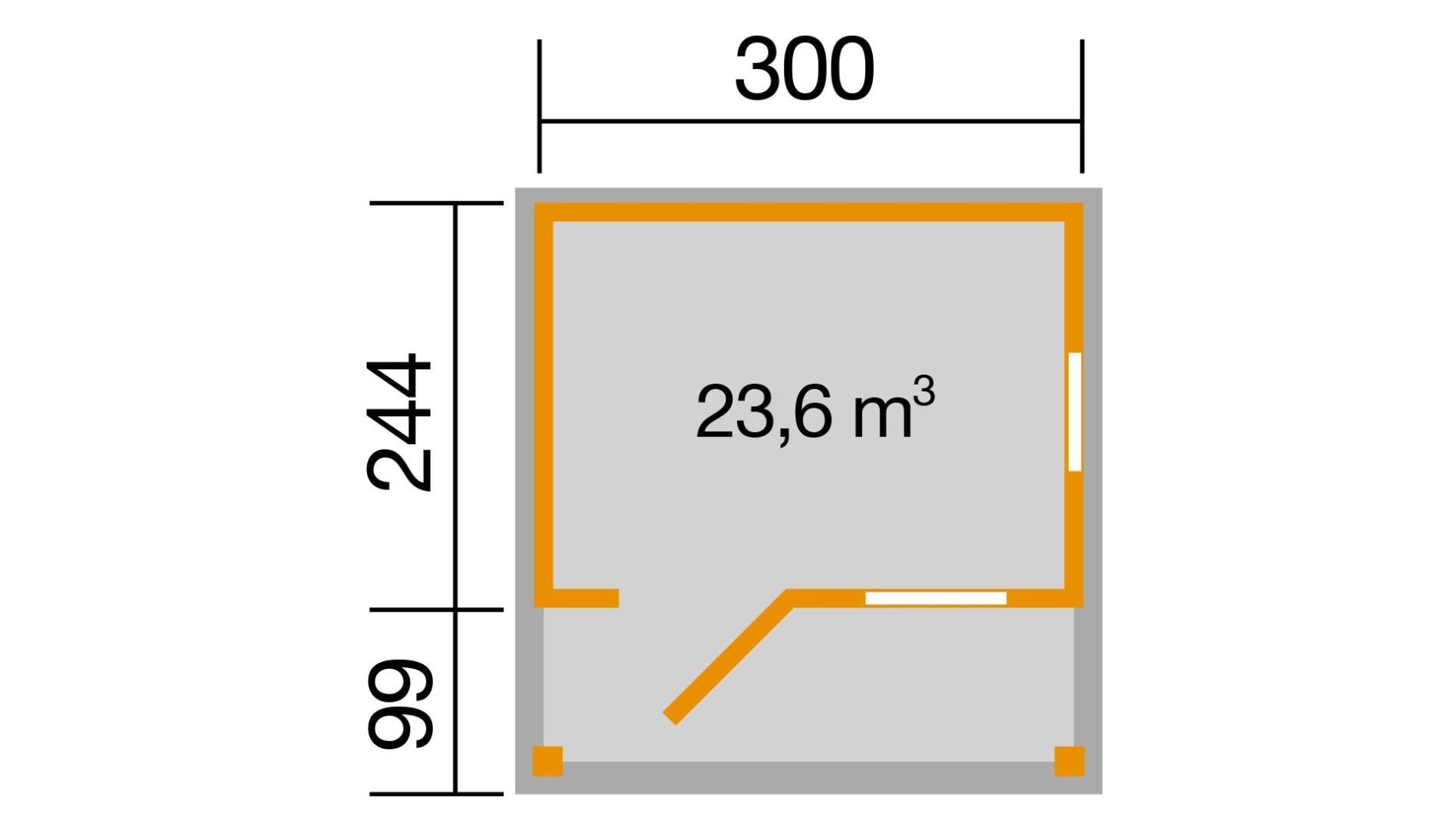 weka Gartenhaus 820 - 3,4x4,0m