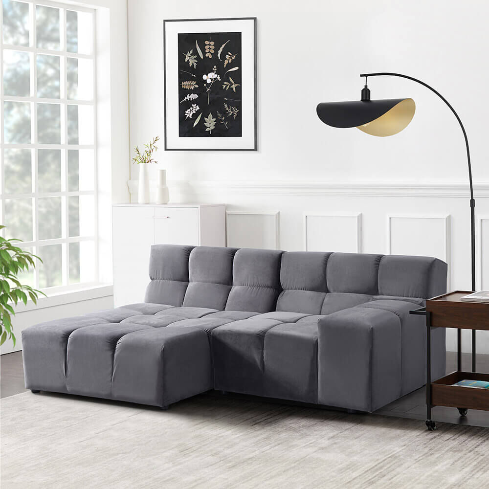 Modulares Sofa ORLENA - Anthrazit 204 x 148 cm