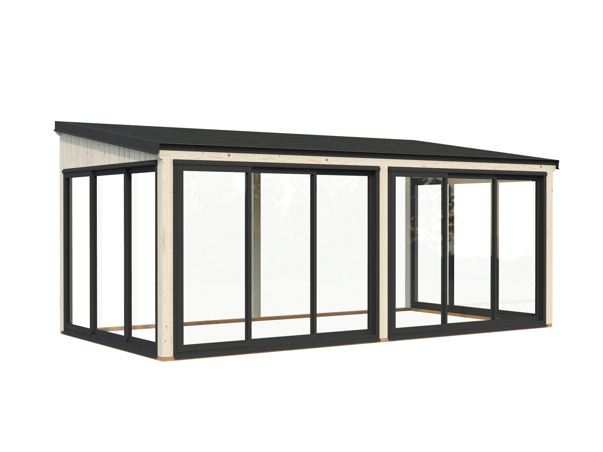 Palmako Gartenzimmer Glashaus Lumi 16,2 m² Slide Plus