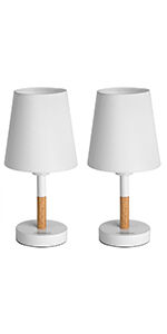 Tischlampe Poppy 2er-Set Grau Dimmbar