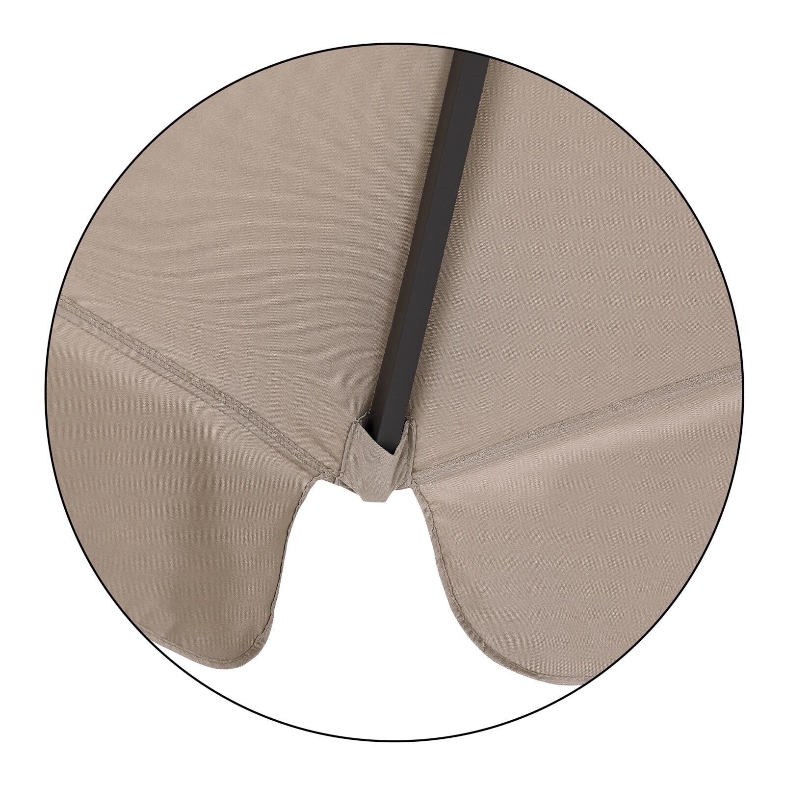 Sonnenschirm Maui Taupe Ø330cm UV-Schutz 80+