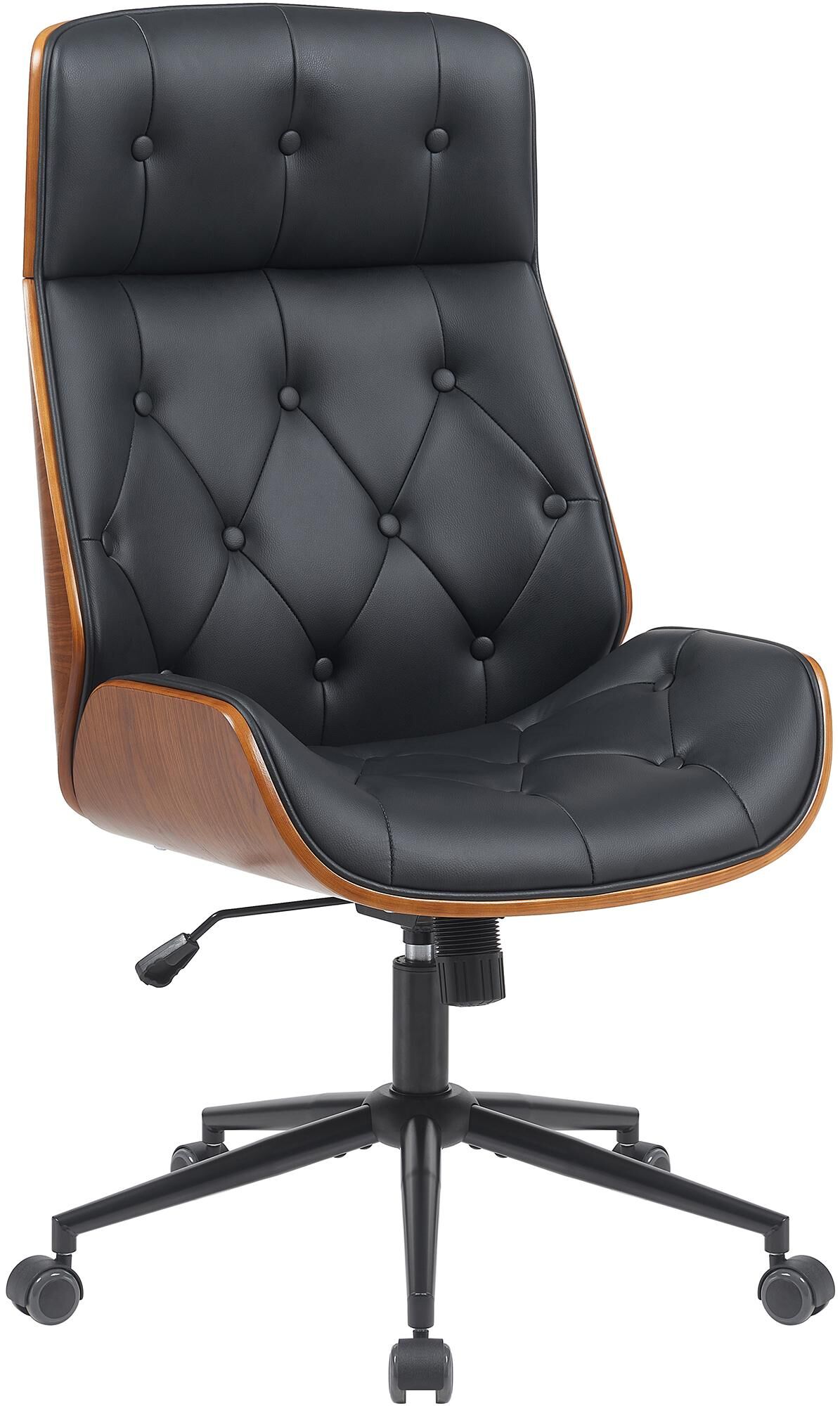 Bürostuhl Martil walnuss/schwarz, schwarz