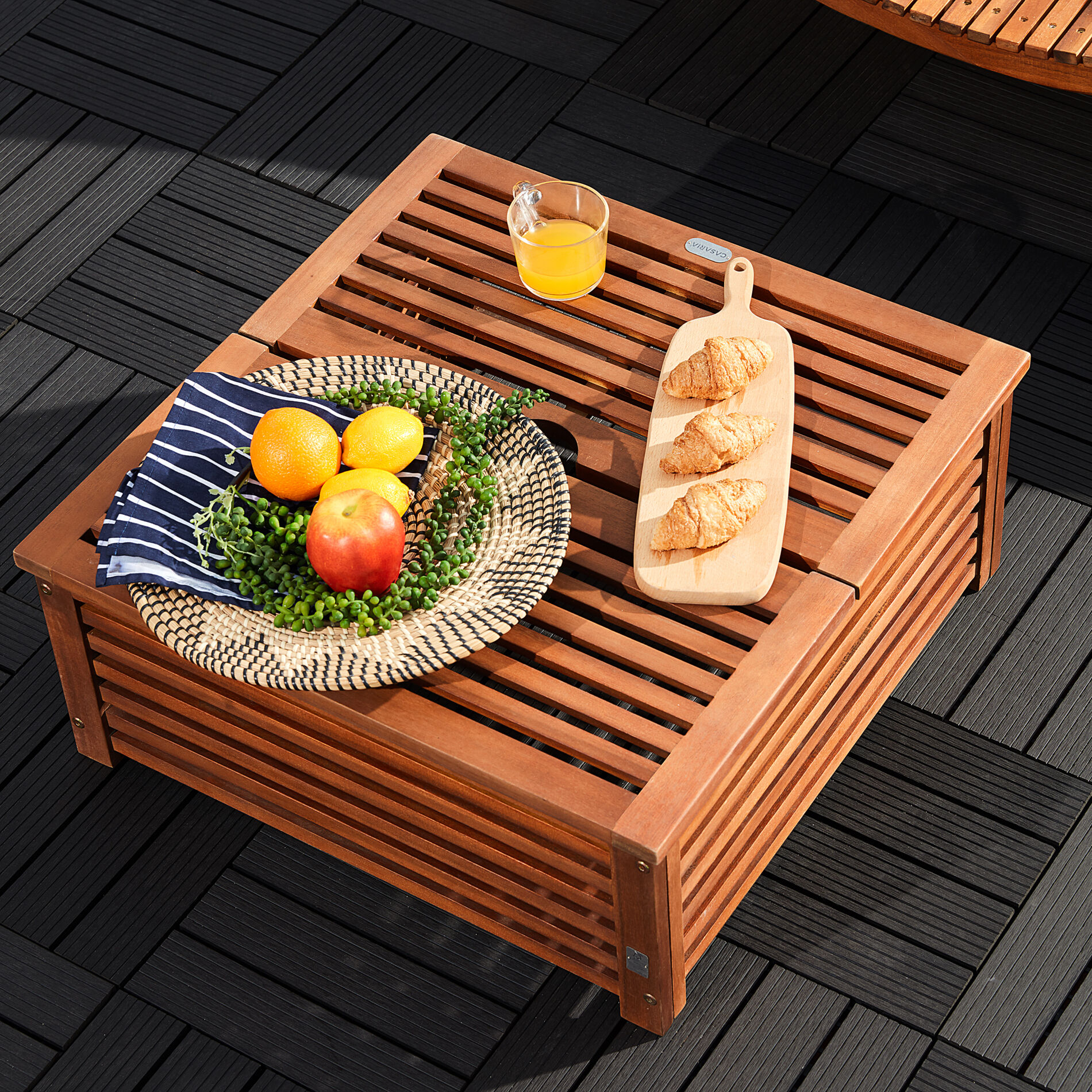 Schirmständer Abdeckung Akazienholz FSC®-zertifiziert 62x62x26cm