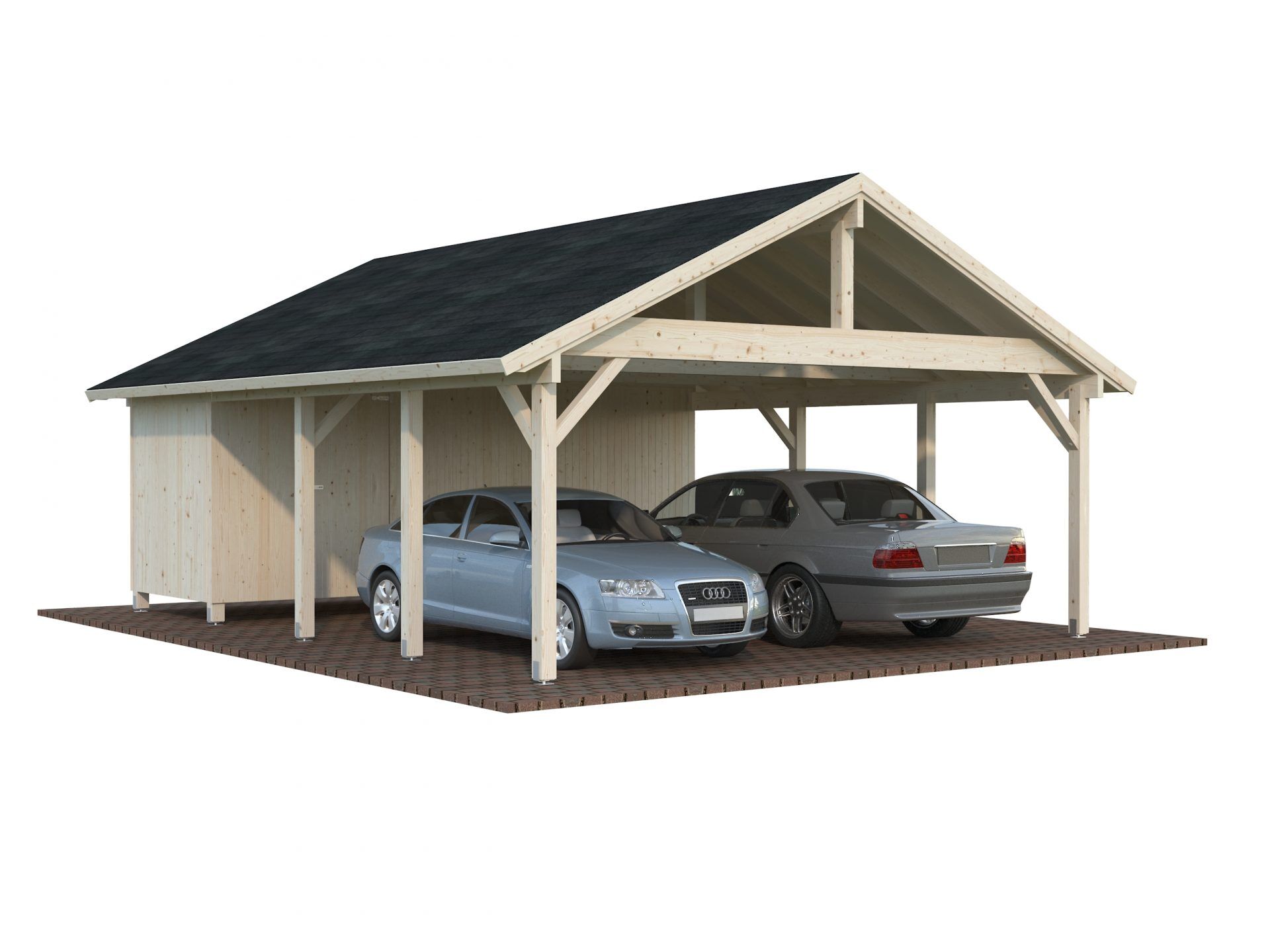 Palmako Carport Robert 40,6 m2 mit Geräteraum