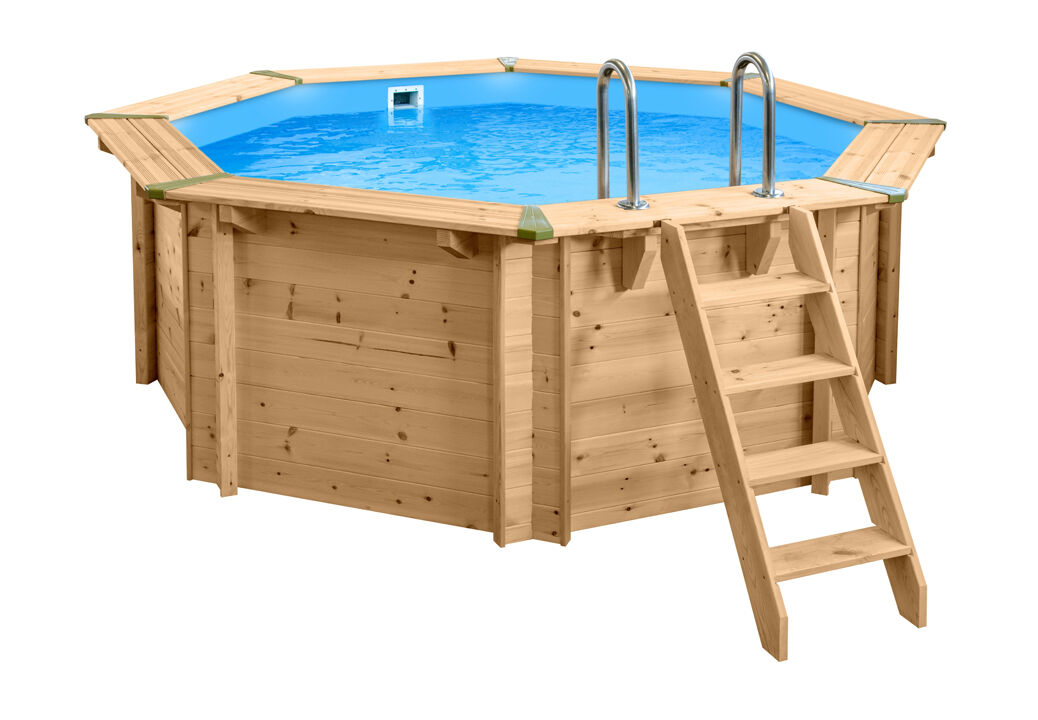 Interline Holzpool Bali Ø 355x116 cm, Basic Set