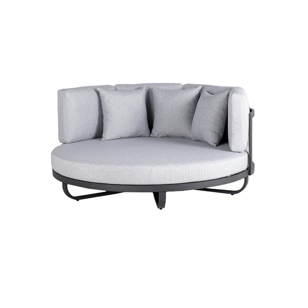 Daybed Outdoor FLORIDA inkl. Beistelltische - Grau