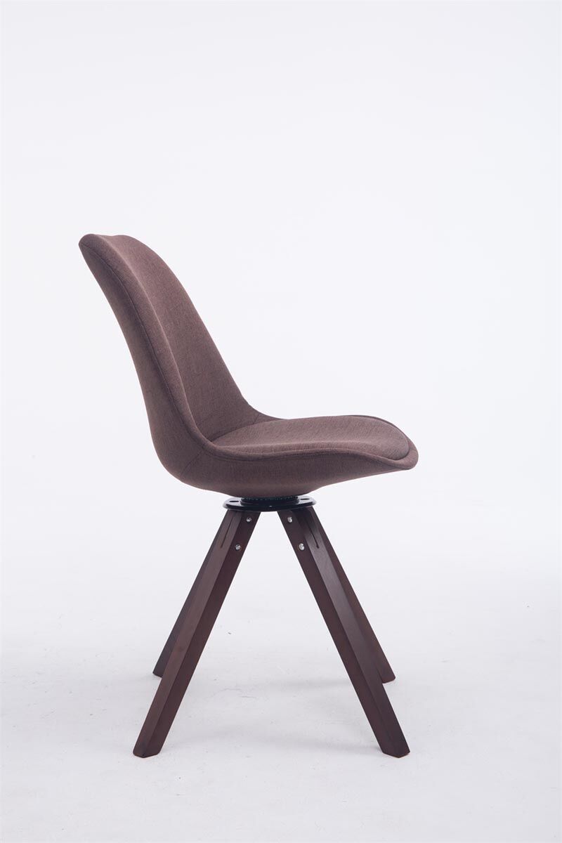 Besucherstuhl Troyes Drehbar Walnuss Stoff Square, braun