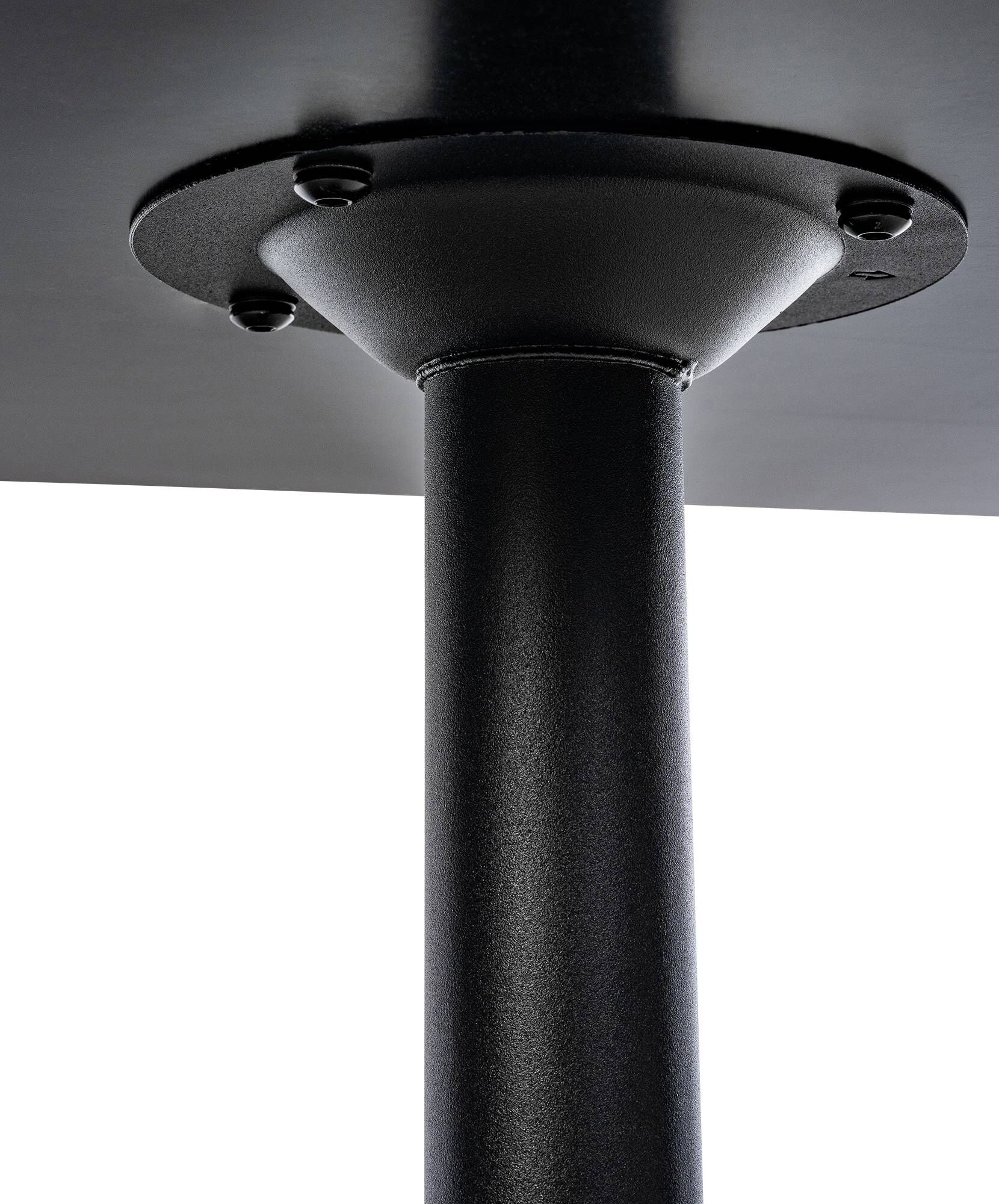 Stehtisch eckig, schwarz/schwarz