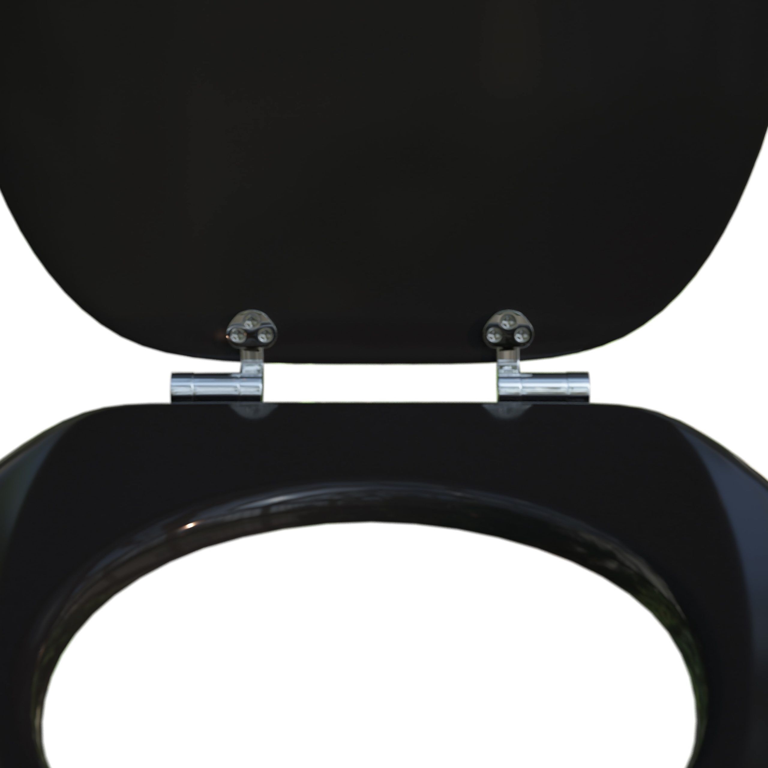 Toilettensitz Schwarz mit Absenkautomatik