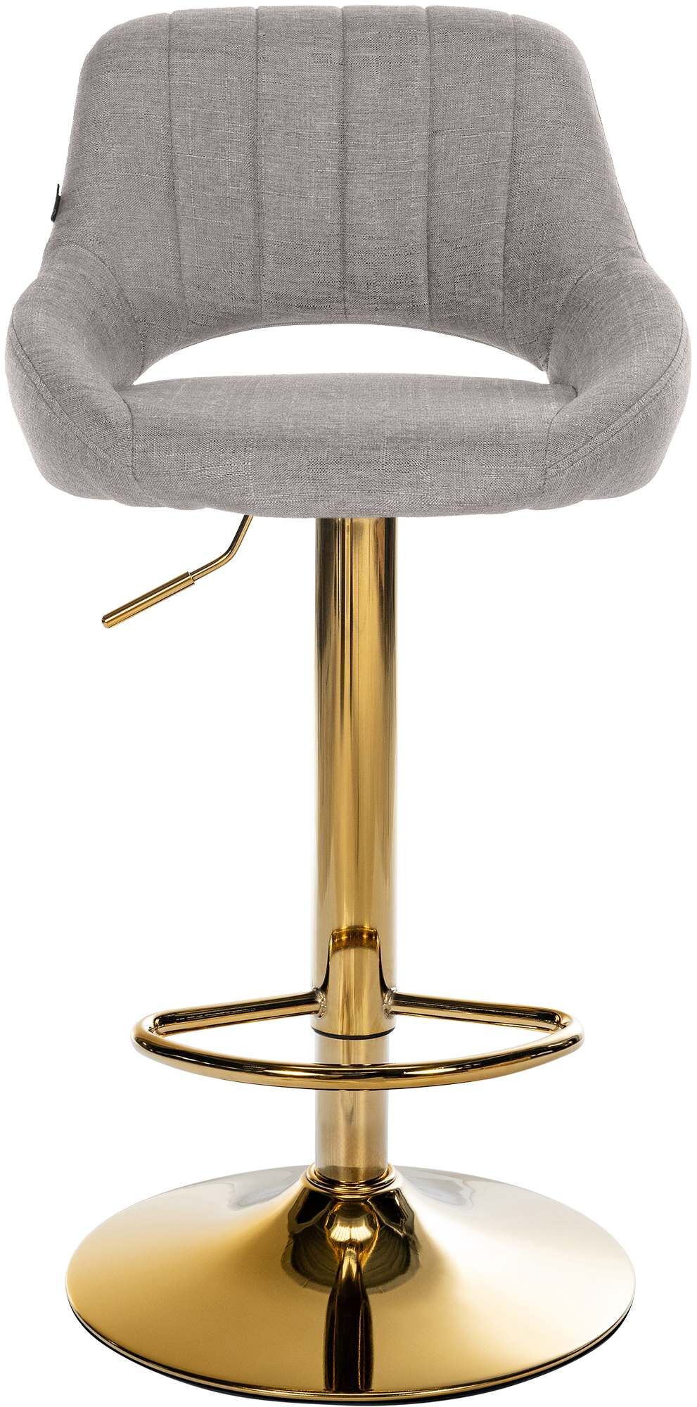 Barhocker Milet Stoff gold, grau