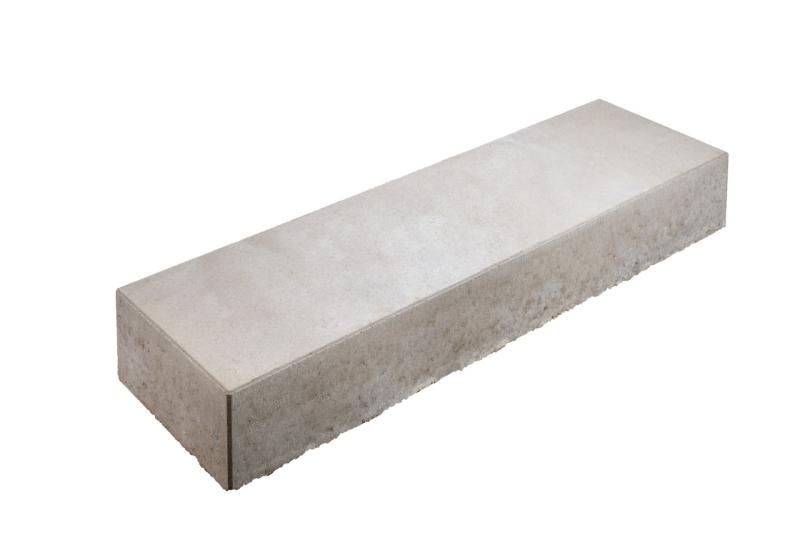 Blockstufe 16x35x120 cm, Grau mit Fase