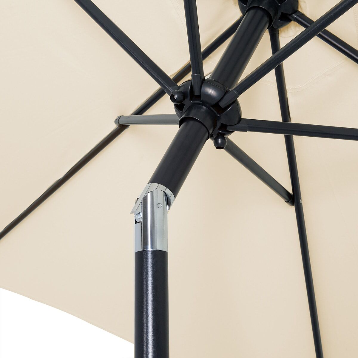Sonnenschirm Fiji Beige Ø200cm UV-Schutz 80+ mit Kurbel
