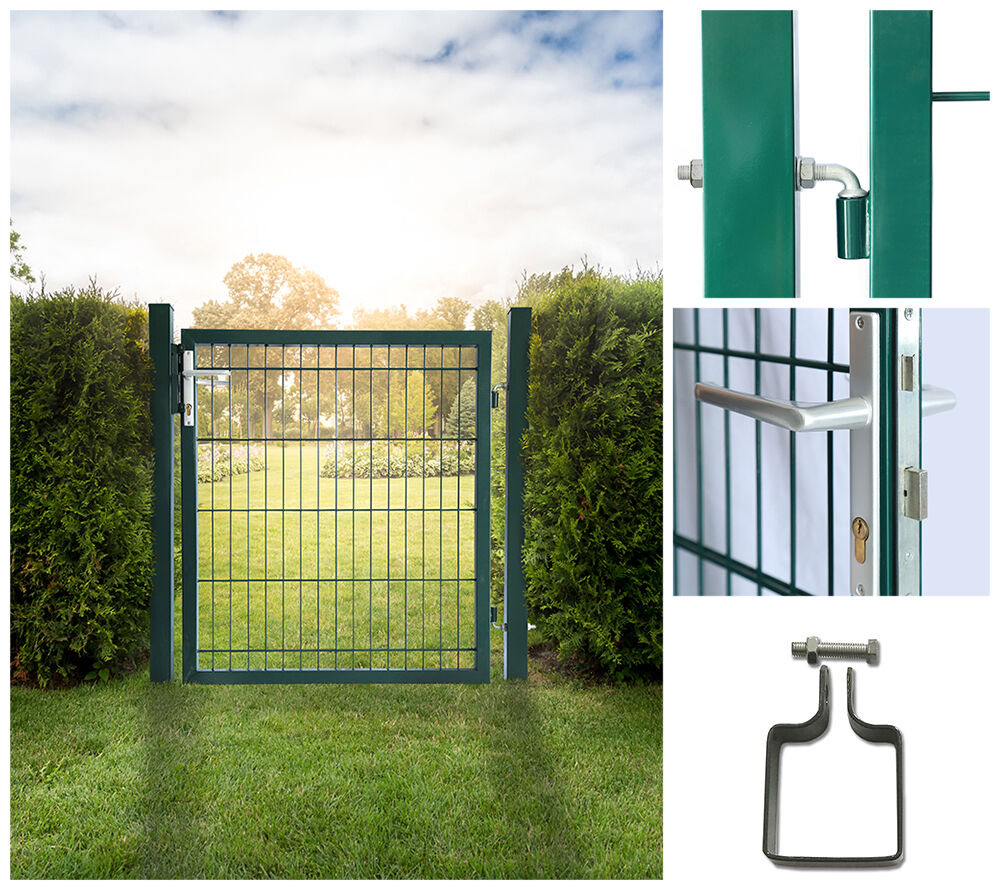 Gartentor für Doppelstabmattenzaun PORTARIUS - 140 cm Grün