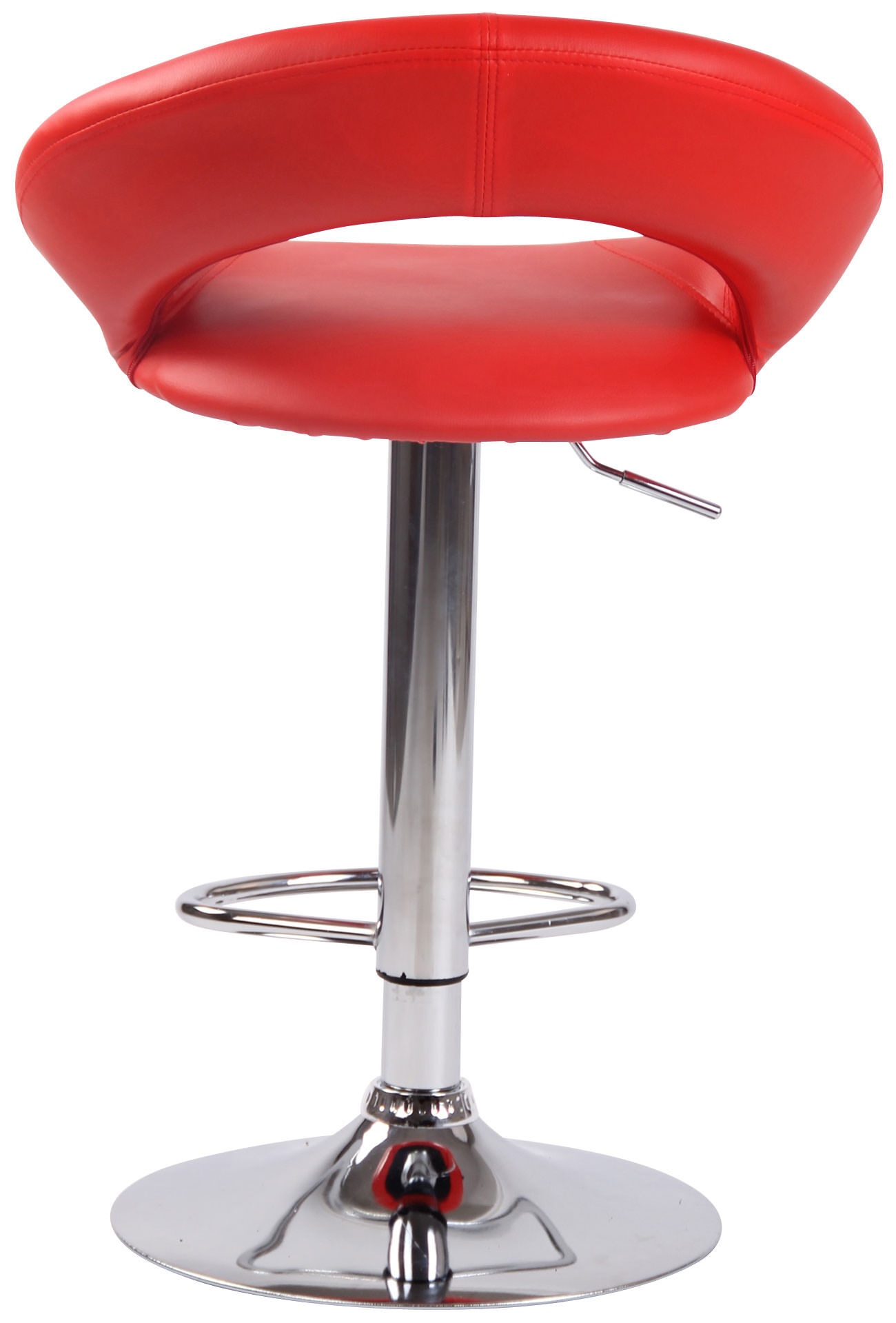 Barhocker Olinda Kunstleder chrom, rot