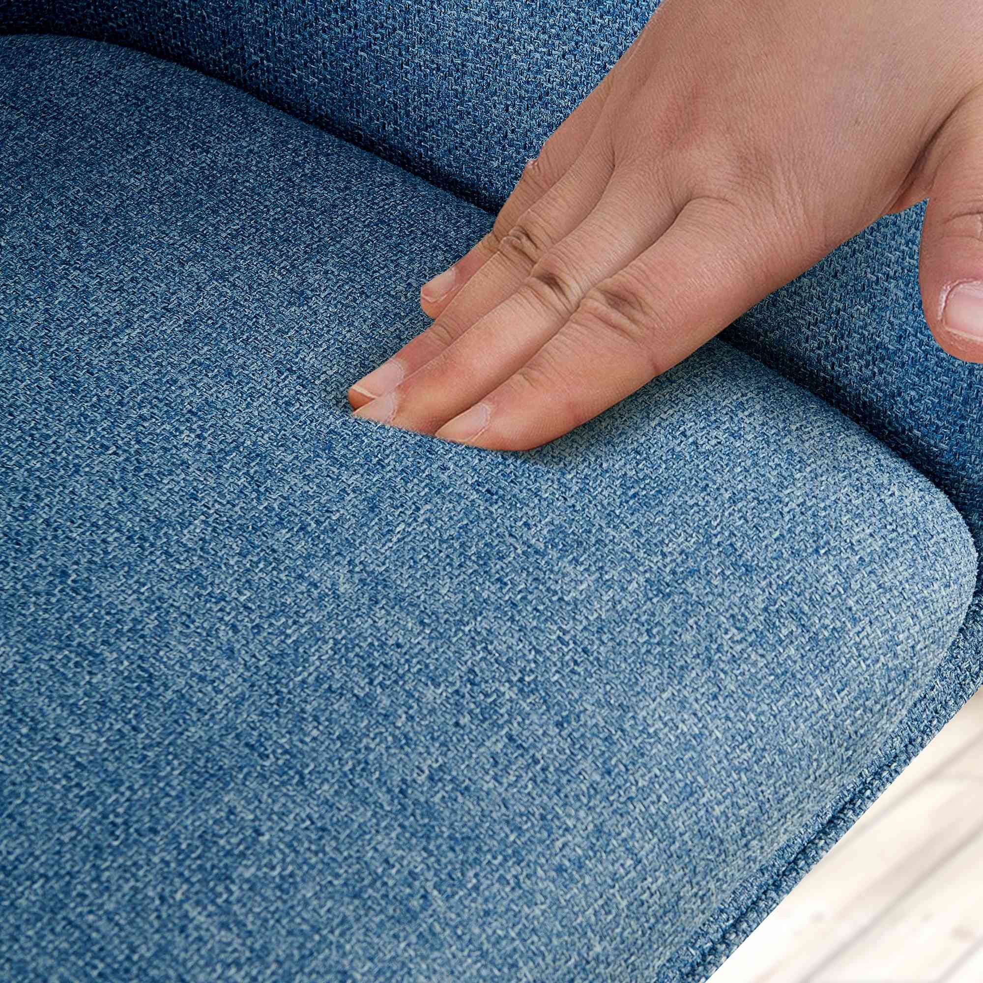 Stuhl Tipton Stoff, blau