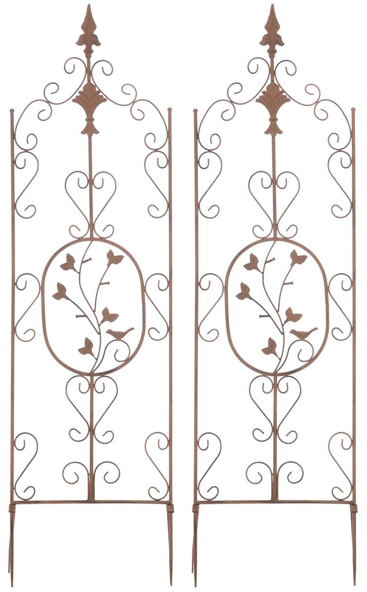2er Set Rankgitter Burgus, antik braun