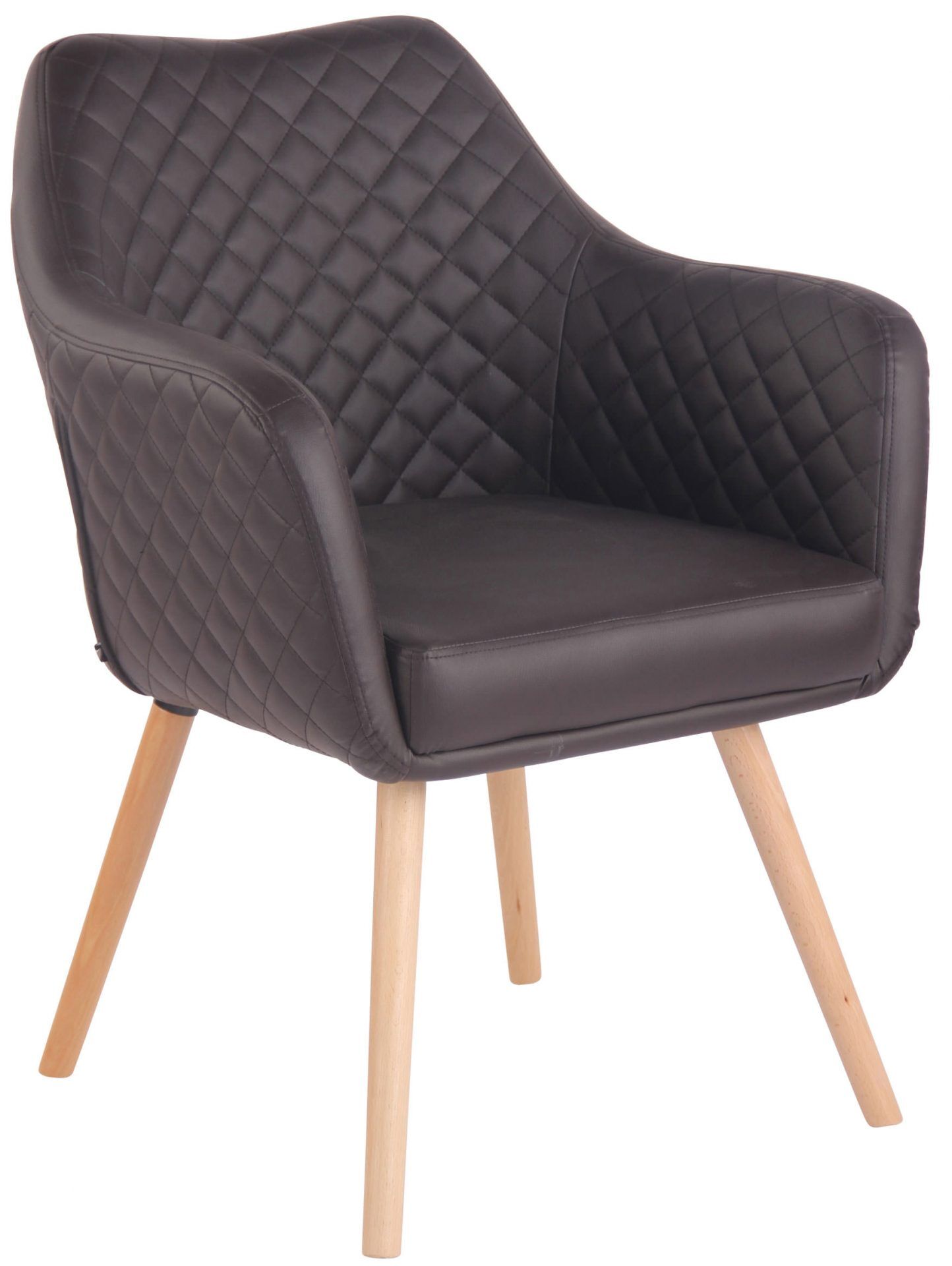 Esszimmerstuhl Gent Kunstleder natura, dunkelbraun