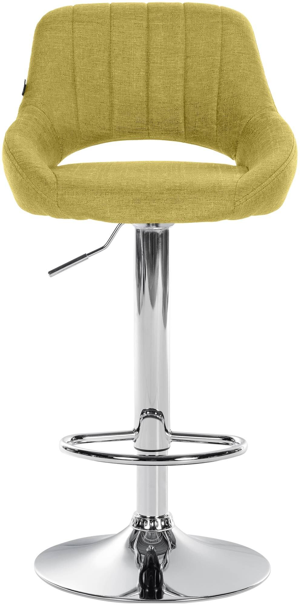 Barhocker Milet Stoff chrom, grün