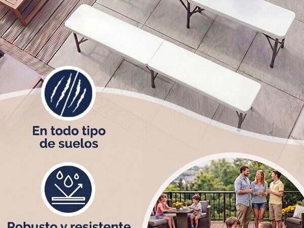 Bierbank 2er-Set klappbar platzsparend für 8 Personen 200kg je Bank