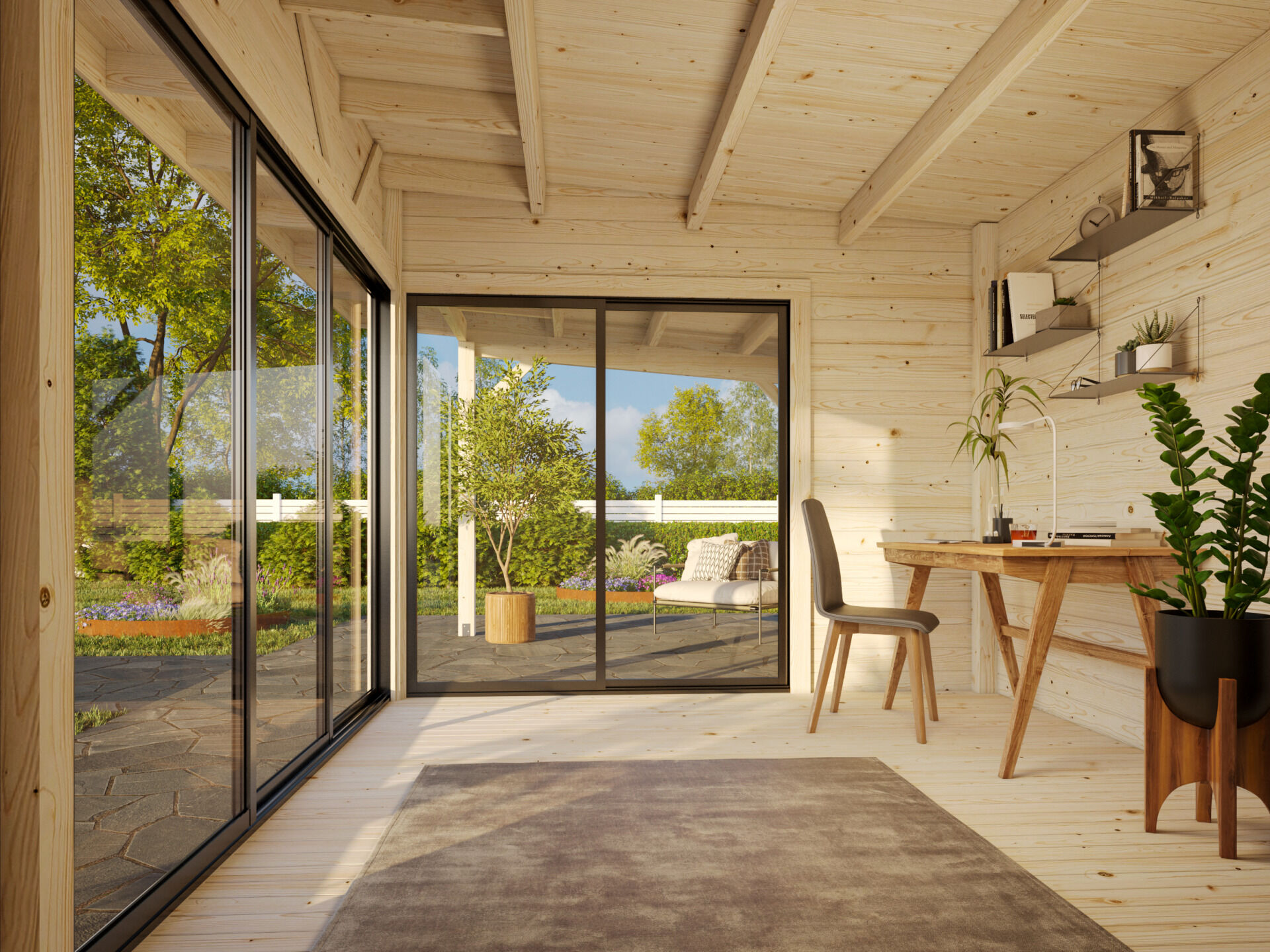 Palmako Pultdach Gartenhaus Andrea 11,2+7,9 m2 Slide