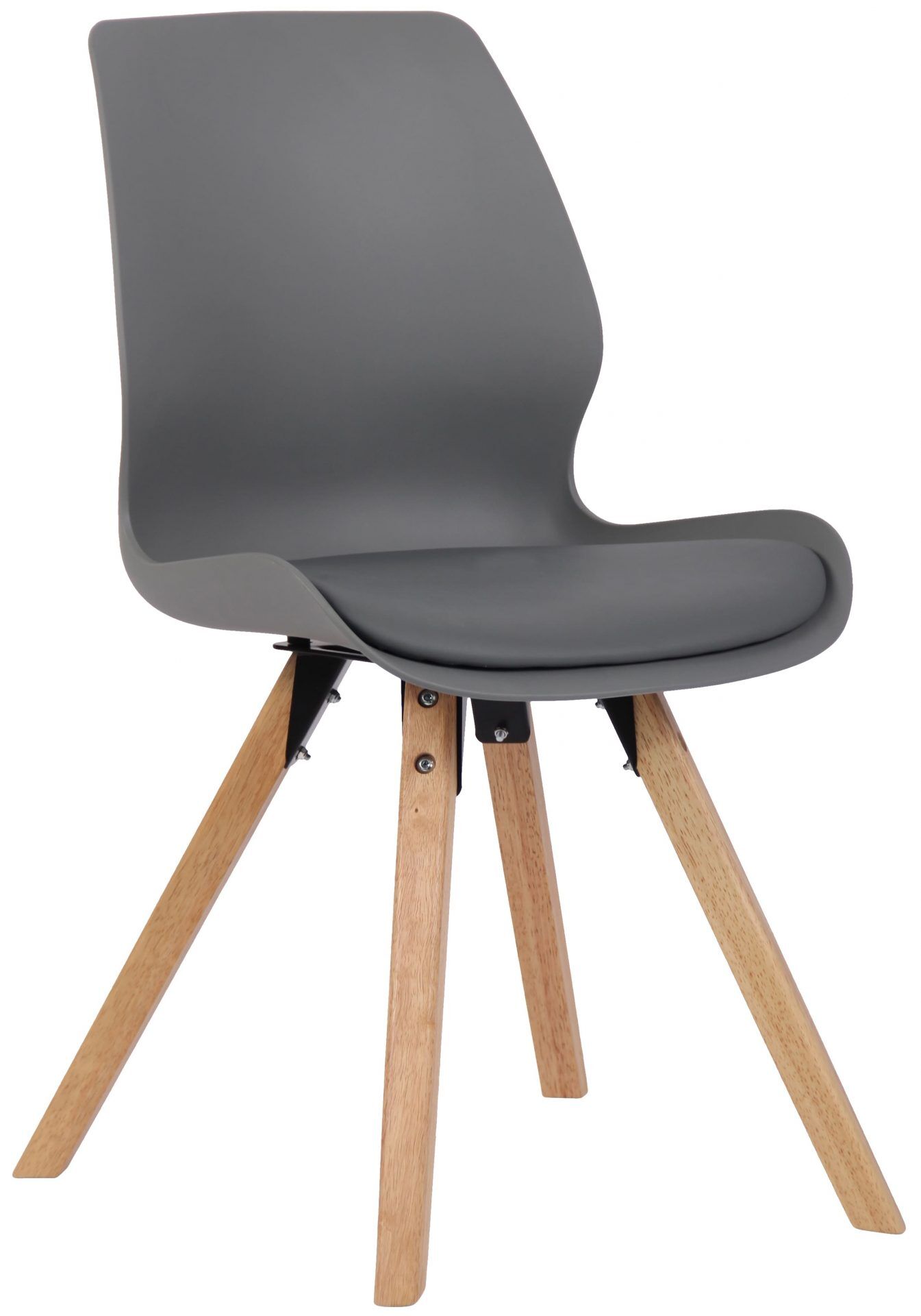 Stuhl Luna Kunststoff, grau