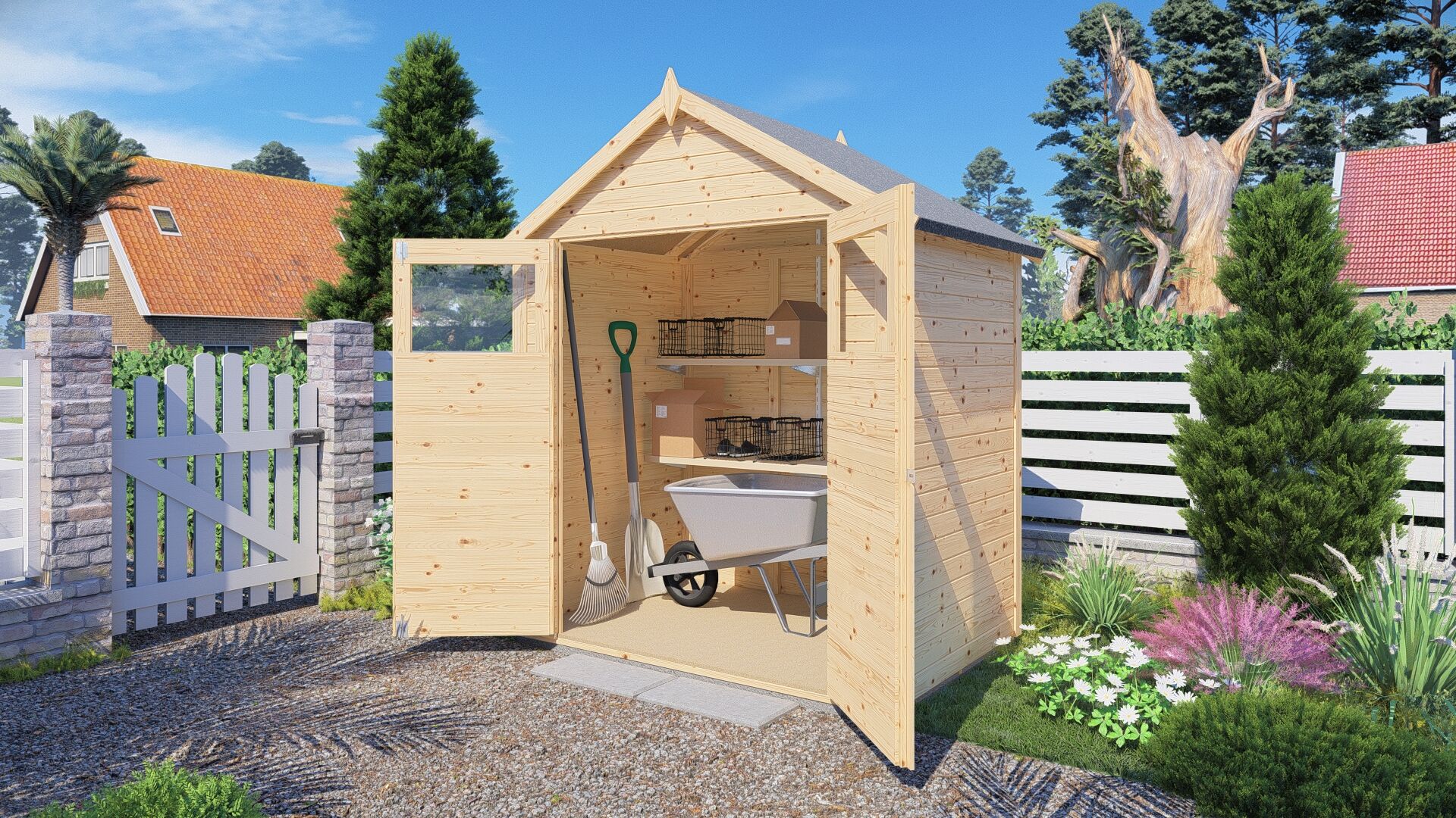 Gartenhaus Sylt 1 naturbelassen 180 x 120 cm