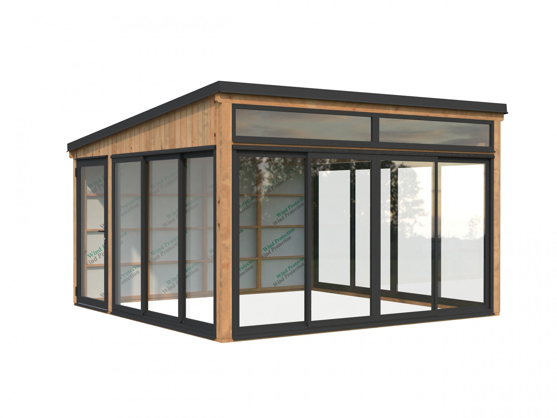 Palmako Modernes Gartenhaus Gartenzimmer Saga 16,6 m² Slide