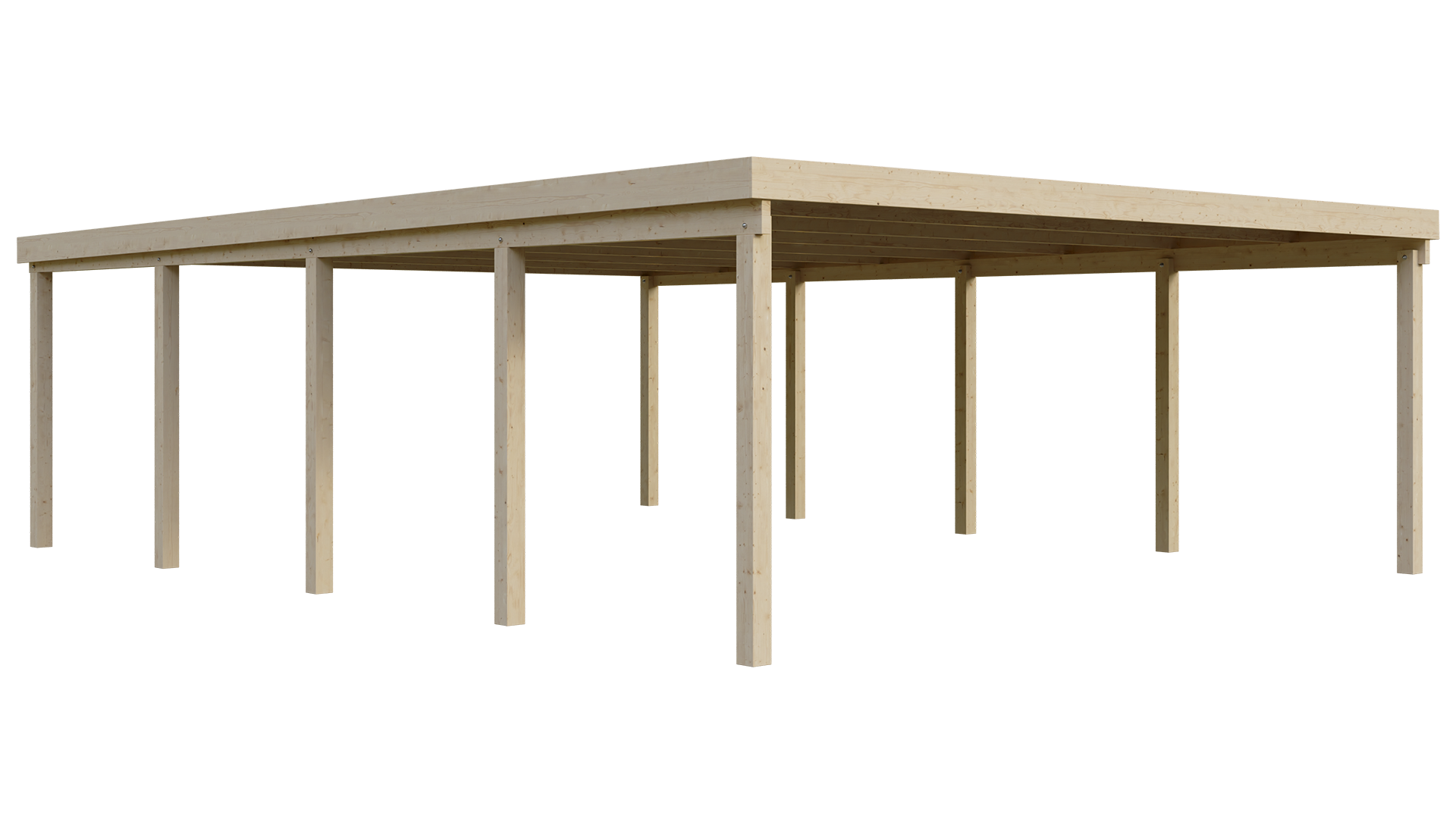 Carport Holz 610x800cm Fichte