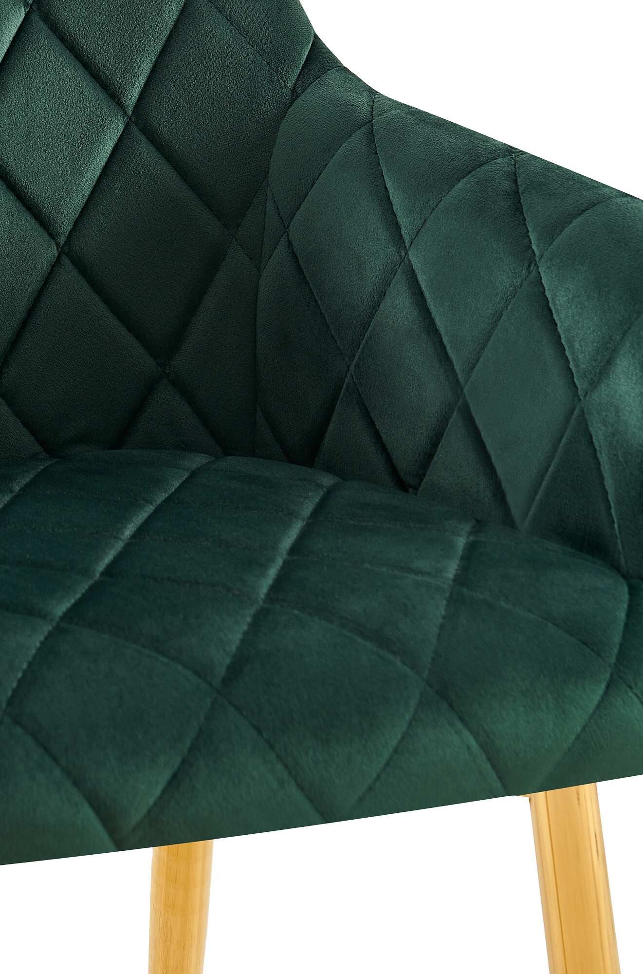 2er Set Esszimmerstuhl Monett Samt G, grün