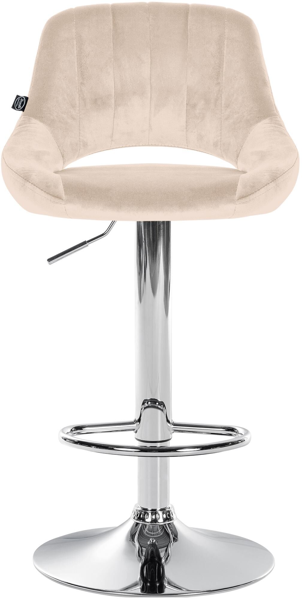 2er Set Barhocker Milet Samt C, creme