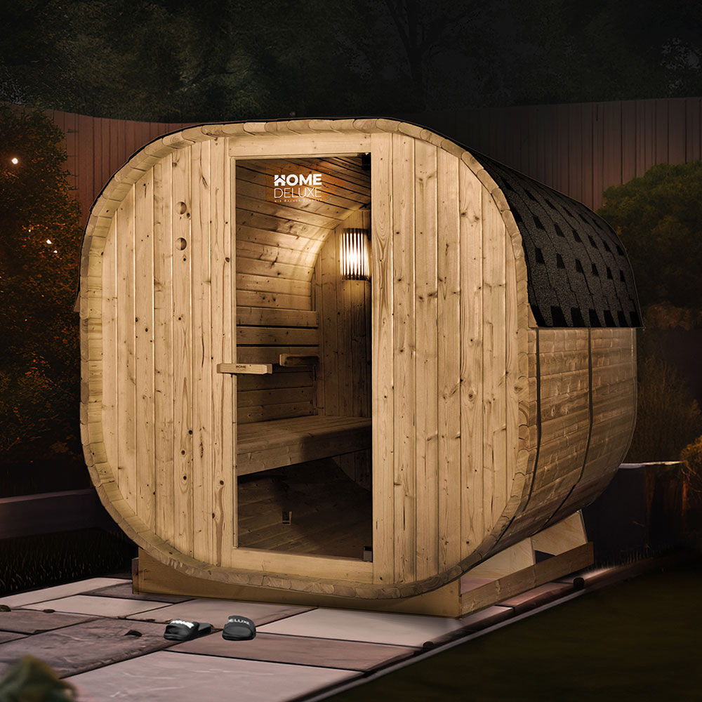Outdoor Sauna CUBE XL - 194 x 220 cm für 6 Personen