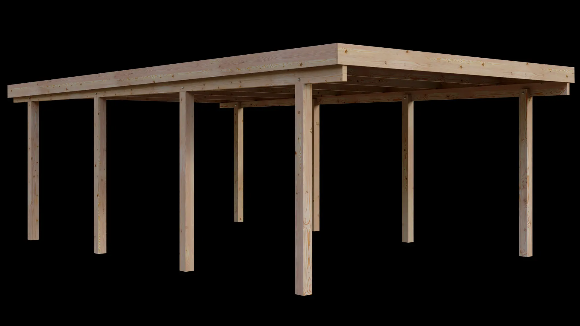 Carport VC 410x700 Lärche
