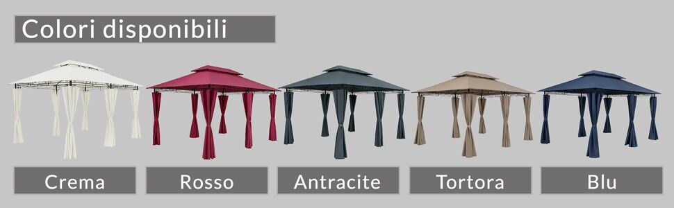 Pavillon Topas Creme 3x4m UV-Schutz 50+