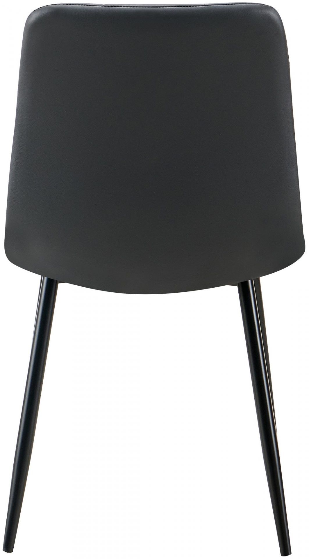 4er Set Esszimmerstuhl Antibes Kunstleder, schwarz