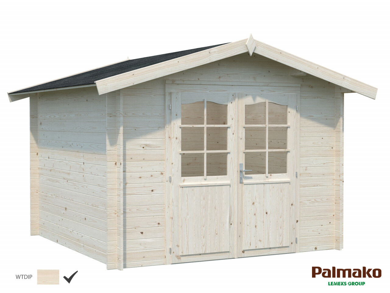 Palmako Gartenhaus Lotta 7,3 m² farblos grundiert