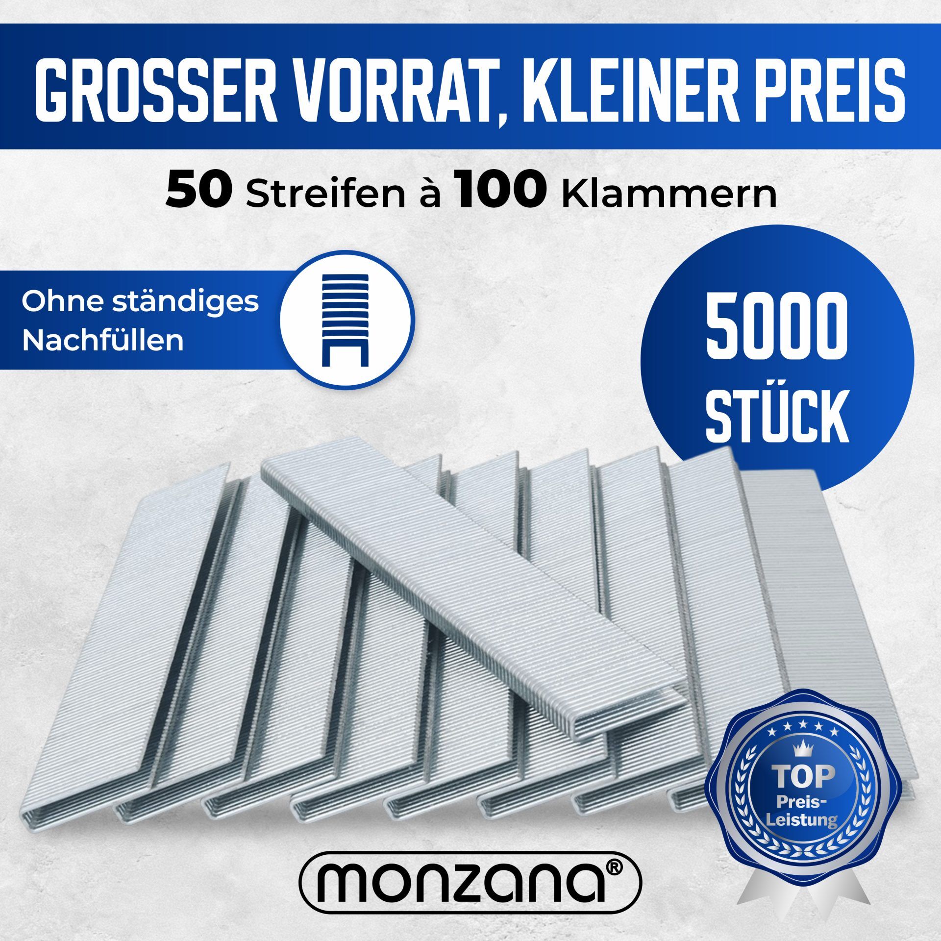 Tackerklammern 5000 Stück L= 40mm, B= 5,8mm