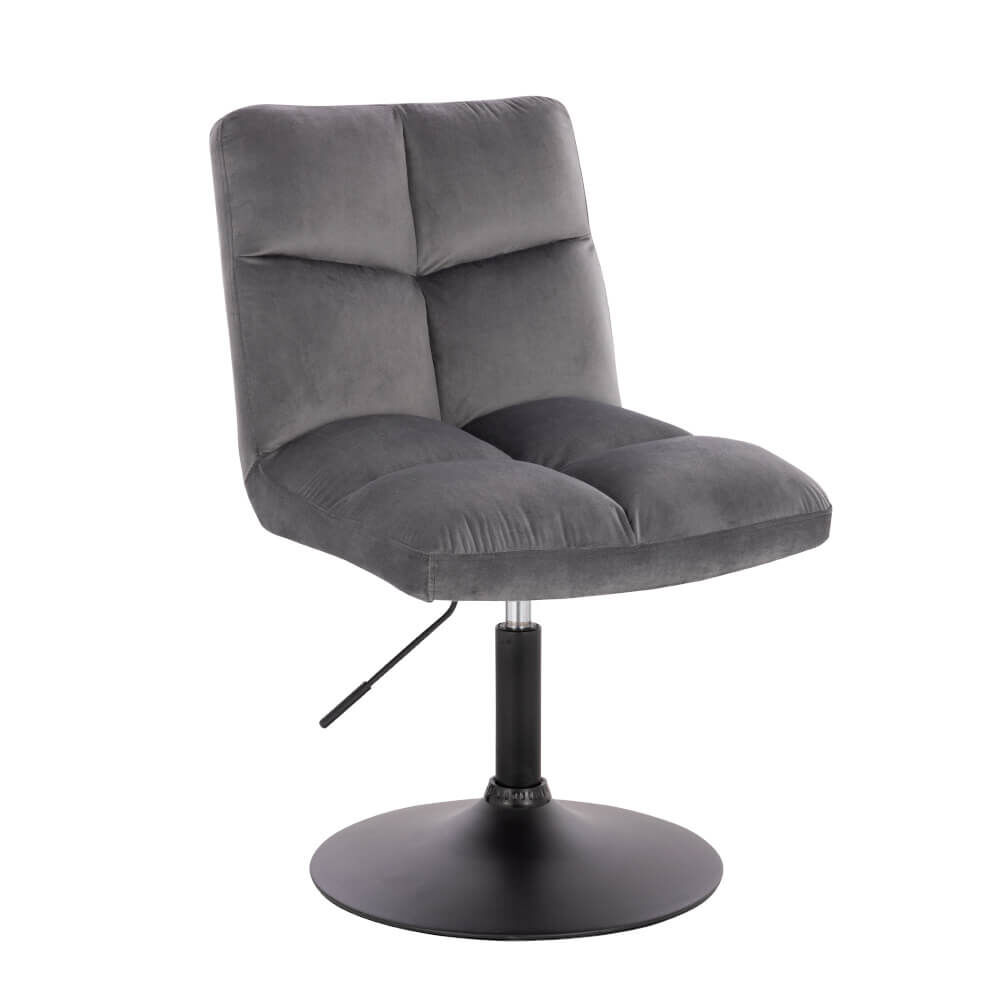 Barhocker höhenverstellbar 8er Set ACE - Samt Hellgrau