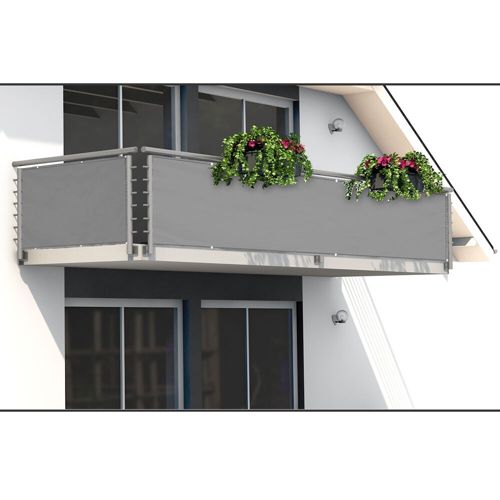 Sichtschutz für Balkon Betonoptik 5m