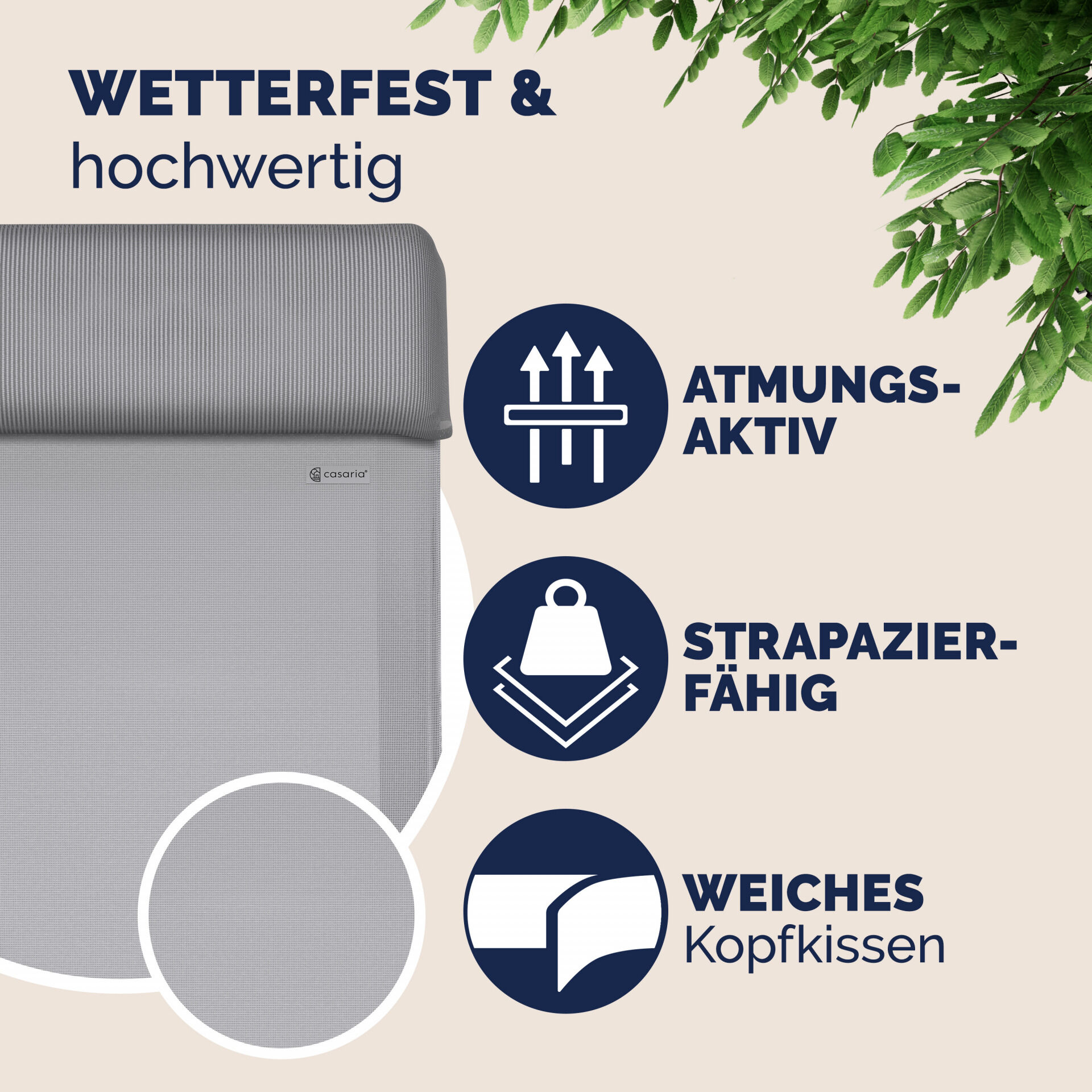 Gartenstuhl Hochlehner 2er-Set Anthrazit Alu