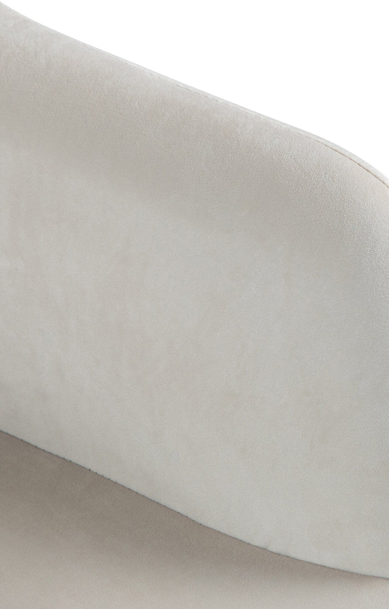 Barhocker Natoma Samt chrom, creme