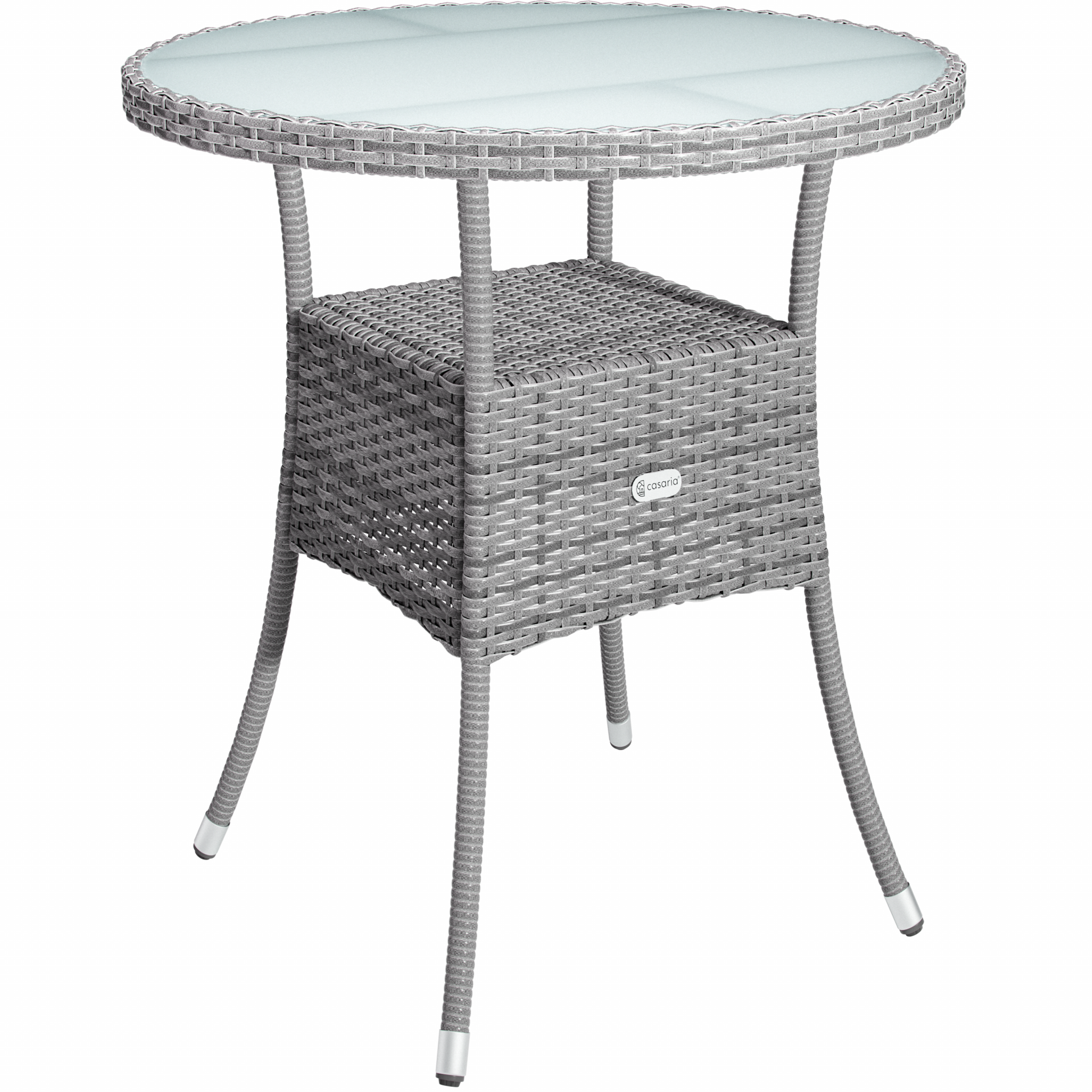 Polyrattan-Tisch Grau rund Ø60cm