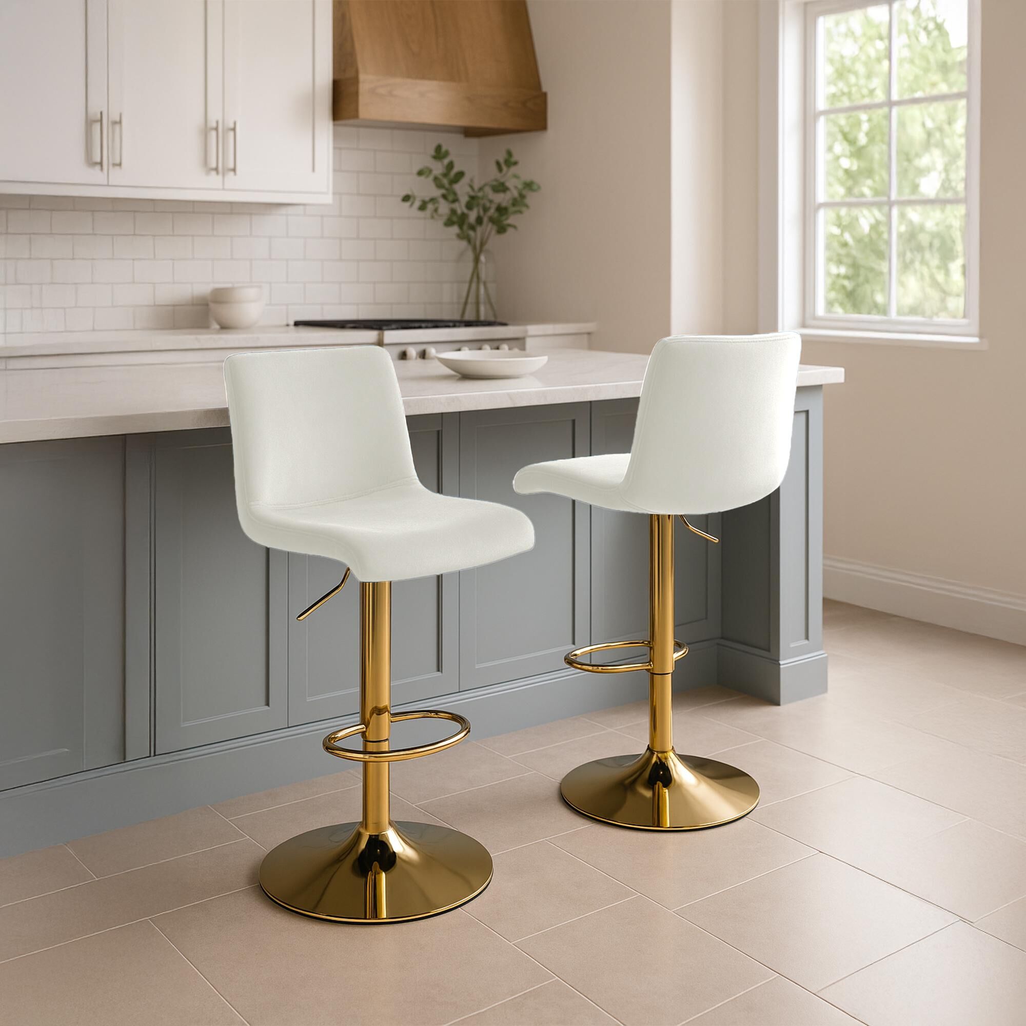 Barhocker Hoover Samt G, creme