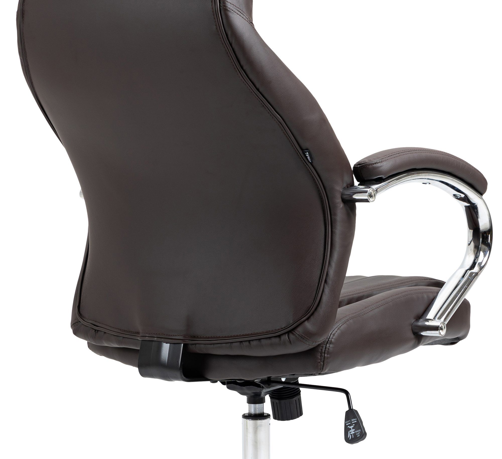 Bürostuhl Wigan Echtleder, braun