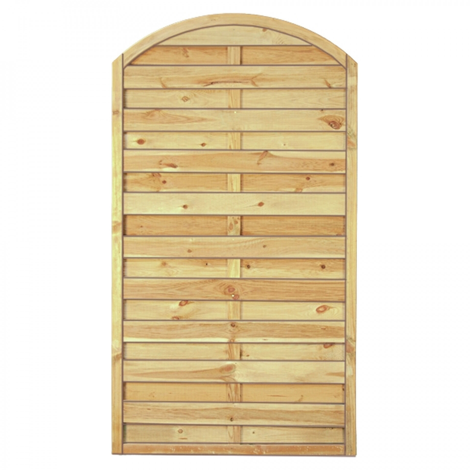 Maxi-Bogen 100 x 180/160 cm, Rahmen 45/45 mm, kdi grün, Lamellen geriffelt &amp; geschraubt