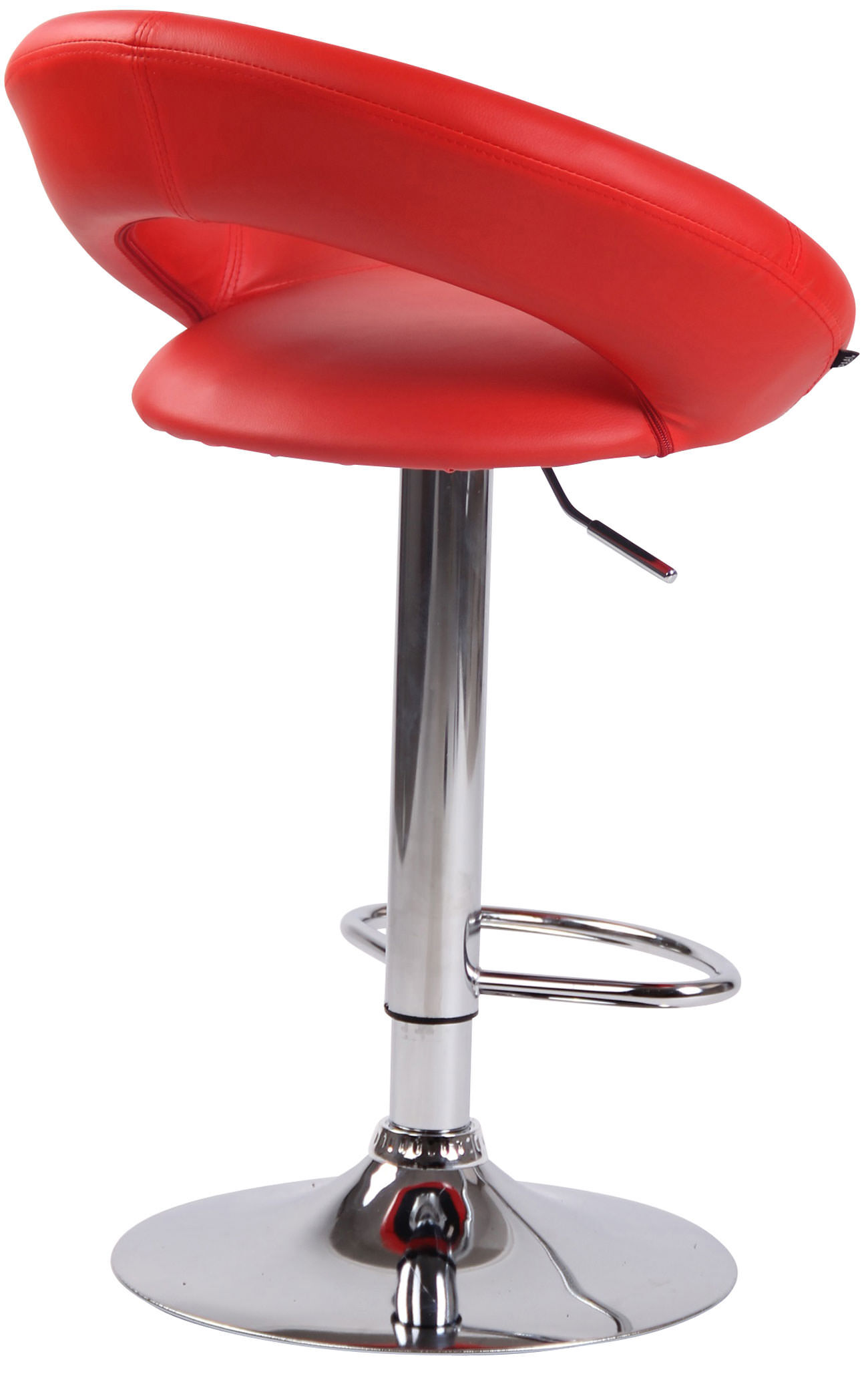 Barhocker Olinda Kunstleder chrom, rot