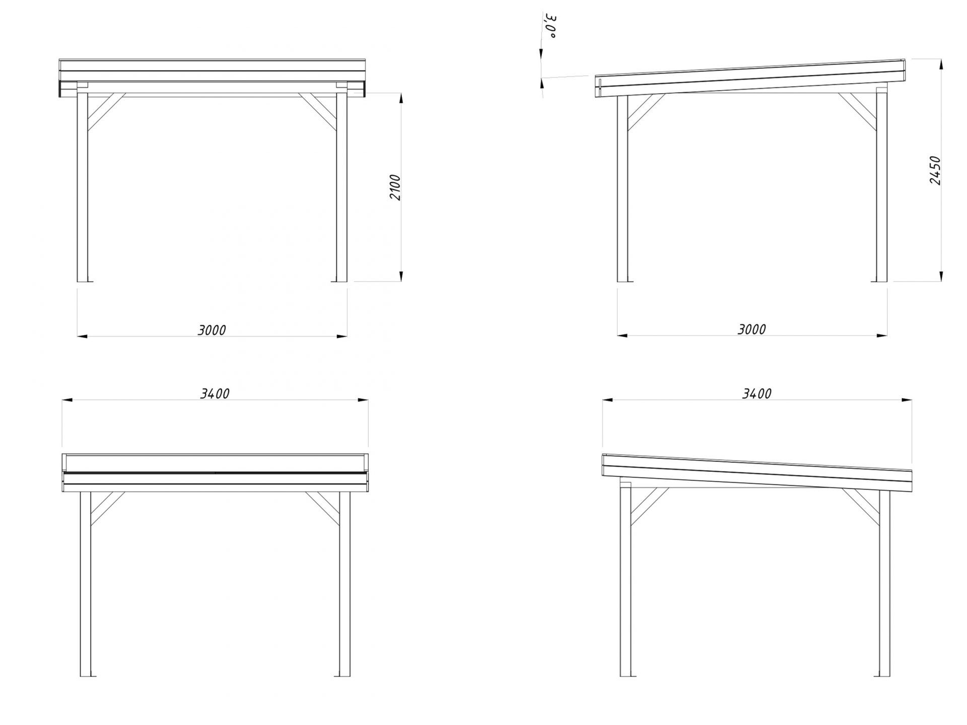Palmako Pavillon Lenna 8,3 m2