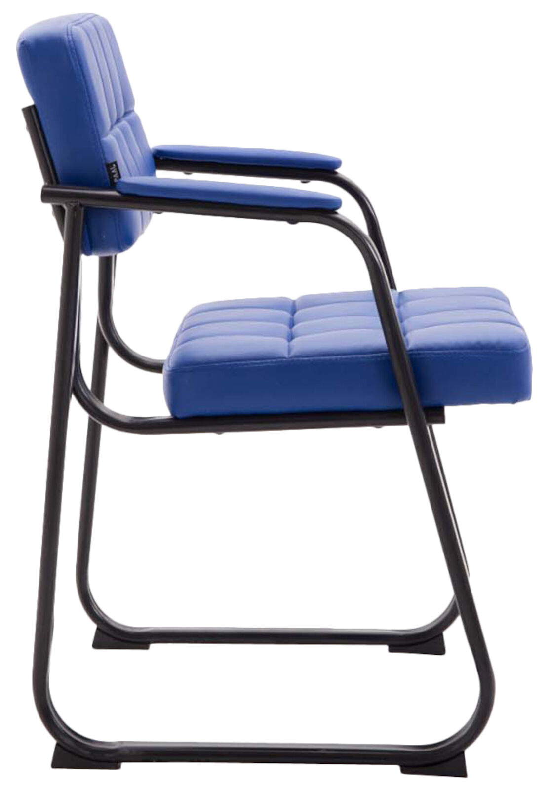 2er Set Besucherstühle Canada B Kunstleder, blau