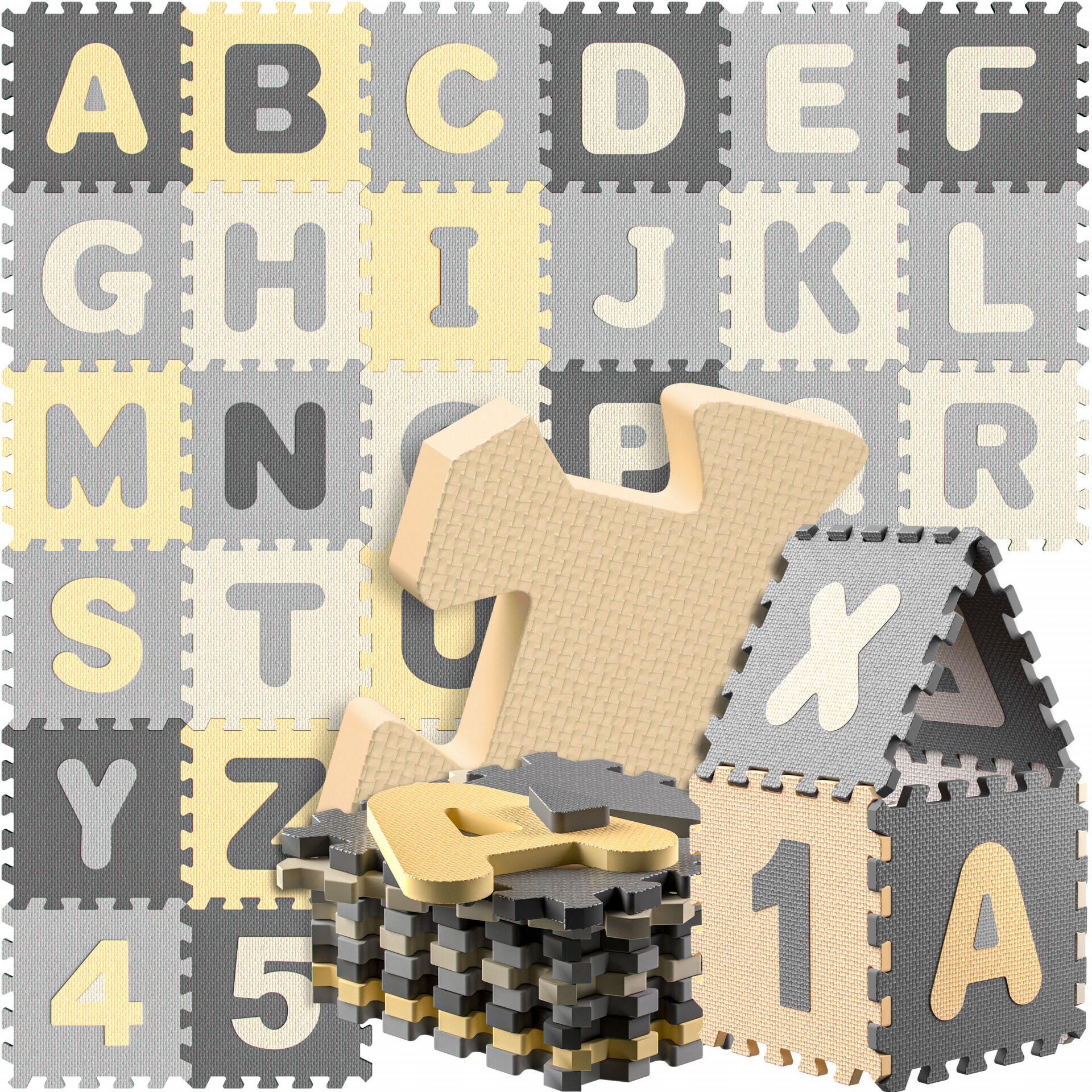 Puzzlematte 86-tlg Grau