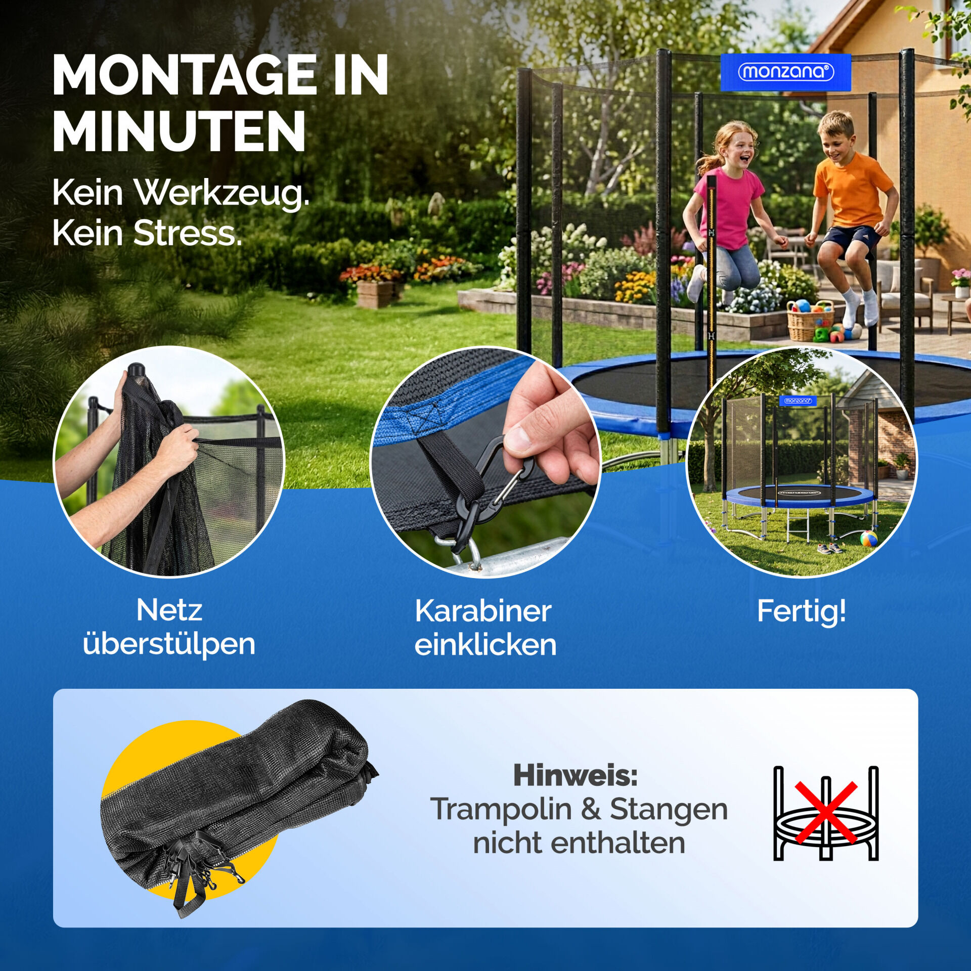 Sicherheitsnetz für Trampolin Ø244cm V1