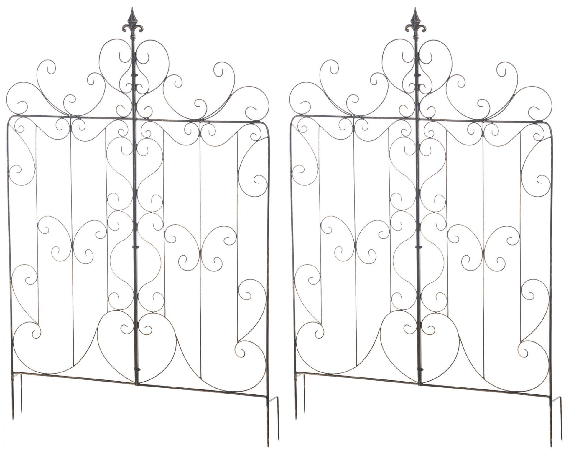 2er Set Rankgitter Mandevilla, bronze